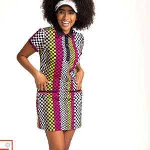 NWT Kinona | PLAY THROUGH SHORTSLEEVE GOLF DRESS-includes undershort S L